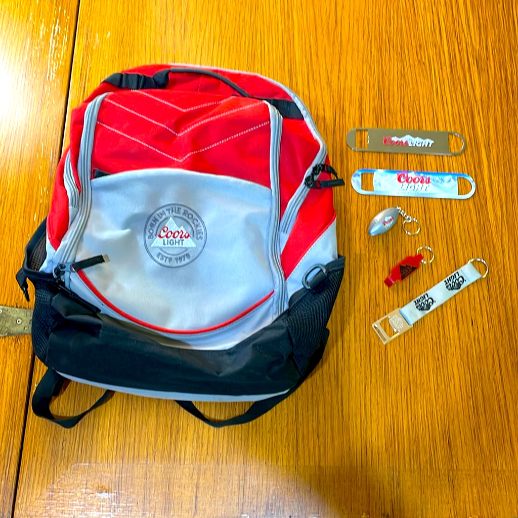 Coors Light Cooler Backup Bundle 5 Bottle Openers 2 Key Chains